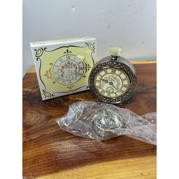AVON 1973 BEAUTIFUL AWAKENING‎ TOPAZE COLOGNE 3oz Clock Bottle With Box - Picture 1 of 6